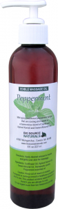 Edible Peppermint Massage Oil Helps Attention and Energy