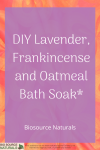 DIY Soothing Lavender & Frankincense Oatmeal Soak for the Bath