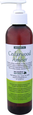 Cedarwood Amber Massage Oil Provides Comfort and Builds Confidence