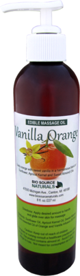 orange vanilla edible massage oil