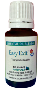 Easy Exit Essential Oil Blend Concentrate – topical aromatherapy blend for natural digestive comfort, featuring essential oils traditionally used to support abdominal ease and occasional regularity.