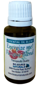 Energize Me Fatigue Essential Oil Blend Bottle – BioSource Naturals Aromatherapy for Energy, Focus & Mental Clarity