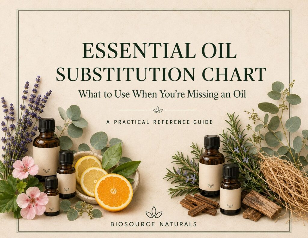 Biosource Naturals Substition Chart